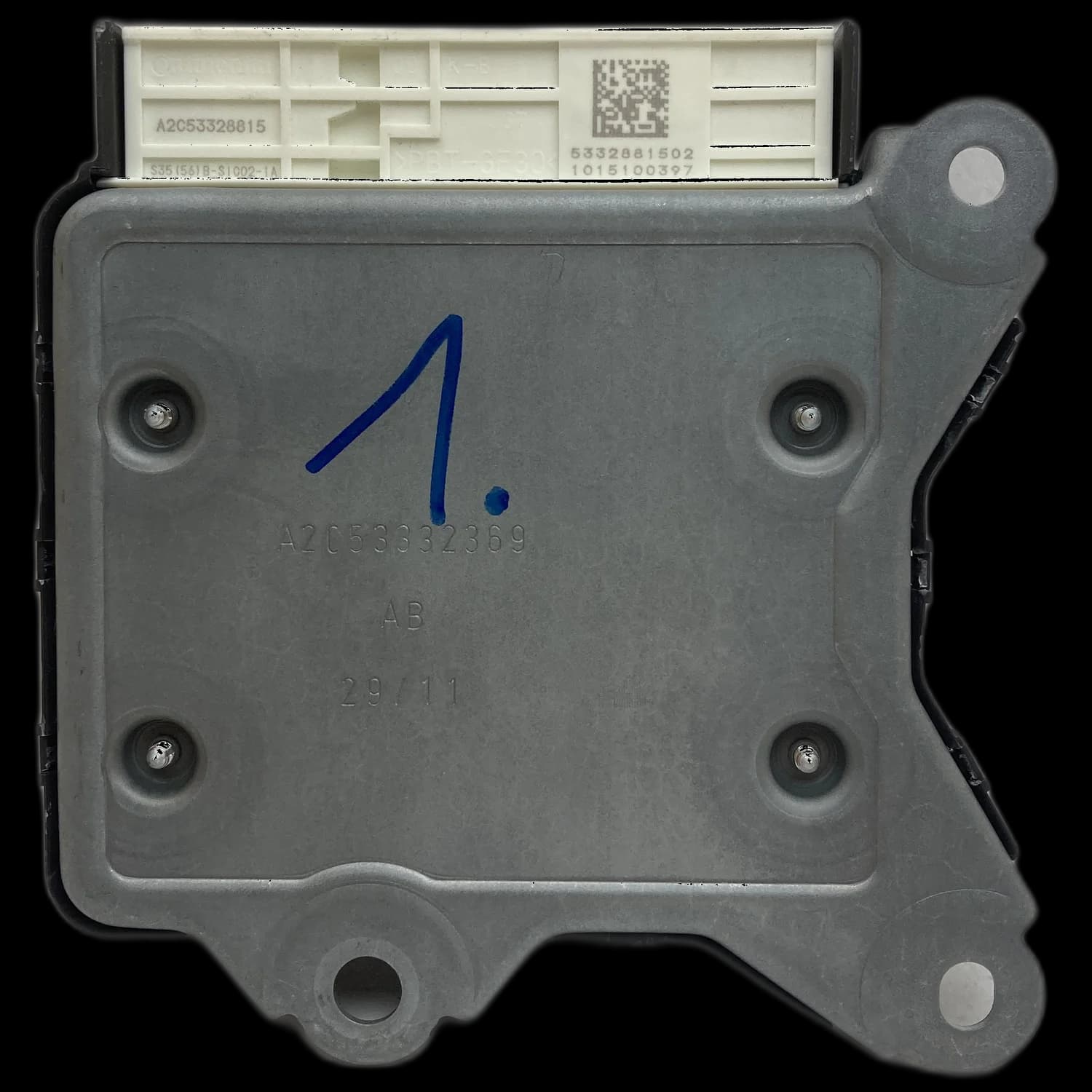 Airbagcomputer 51897787, Achterkant