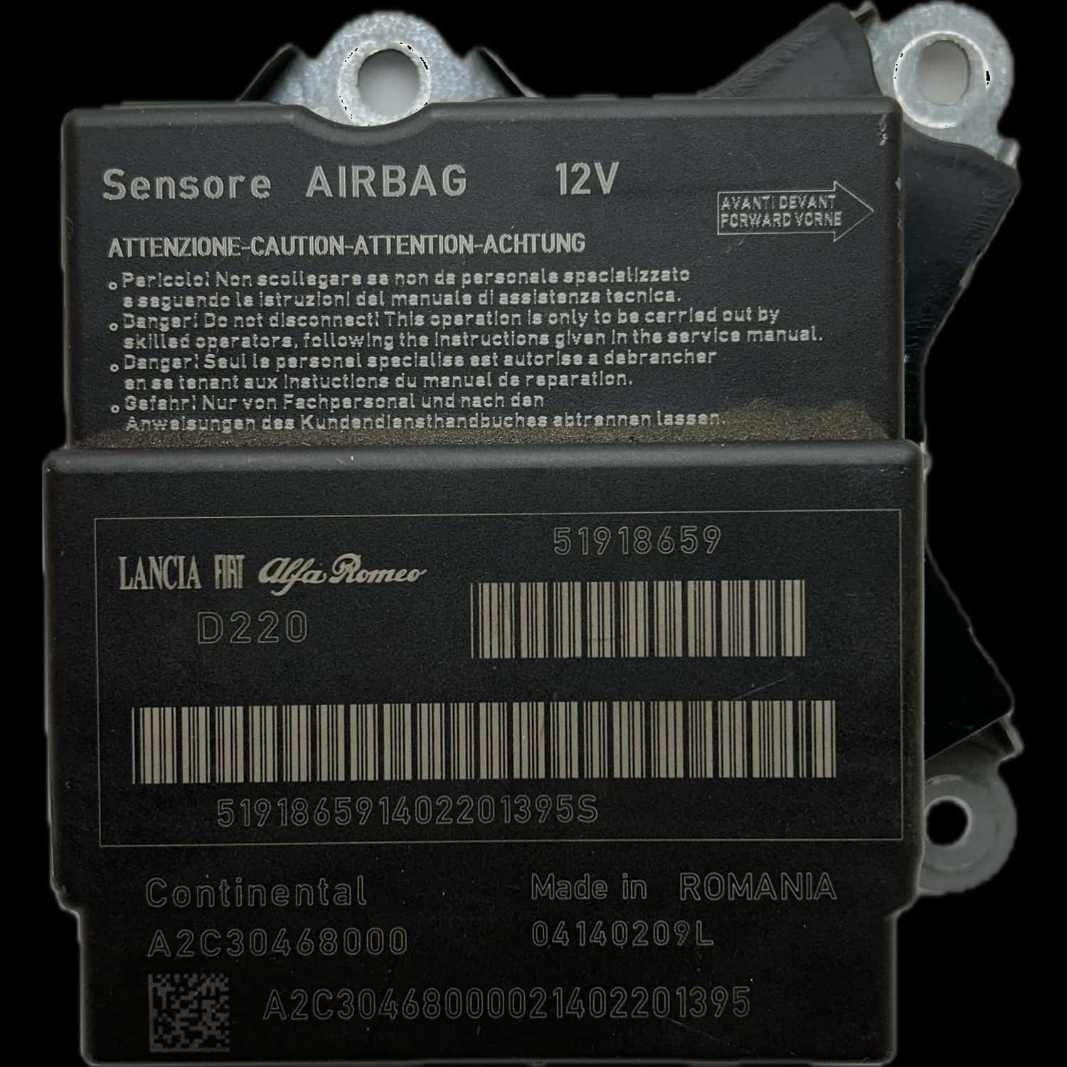 Fiat 500 312 airbag-regeleenheid reparatie
