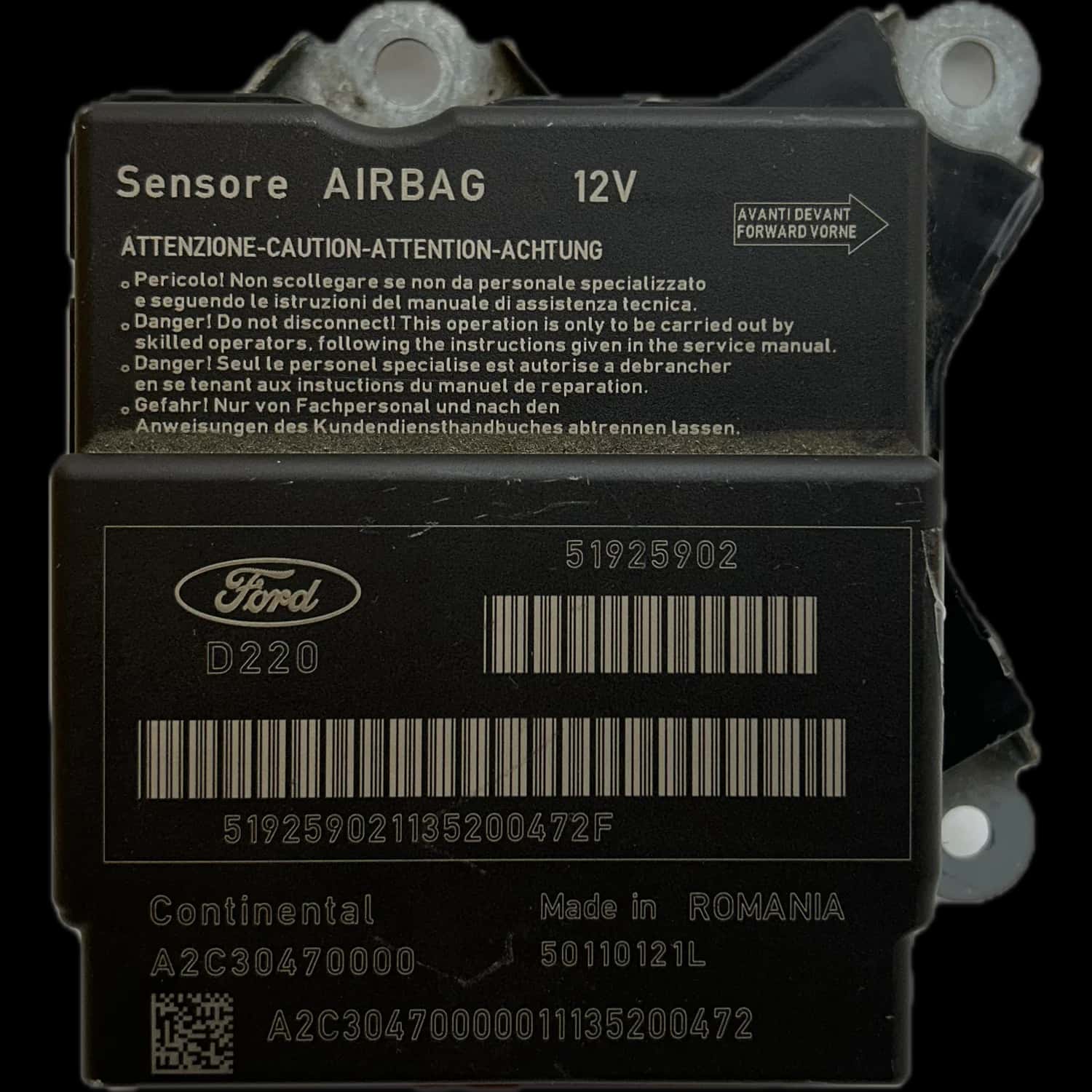 Ford Ka 2 KA2 RU8 airbag-regeleenheid reparatie