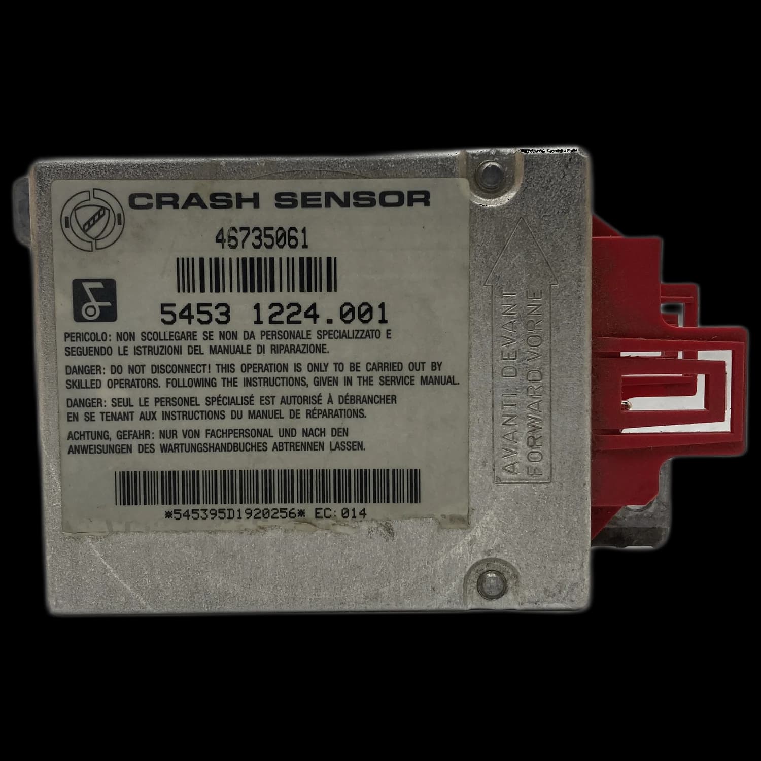 Airbag-regeleenheid 5453 1224.001, Etiket