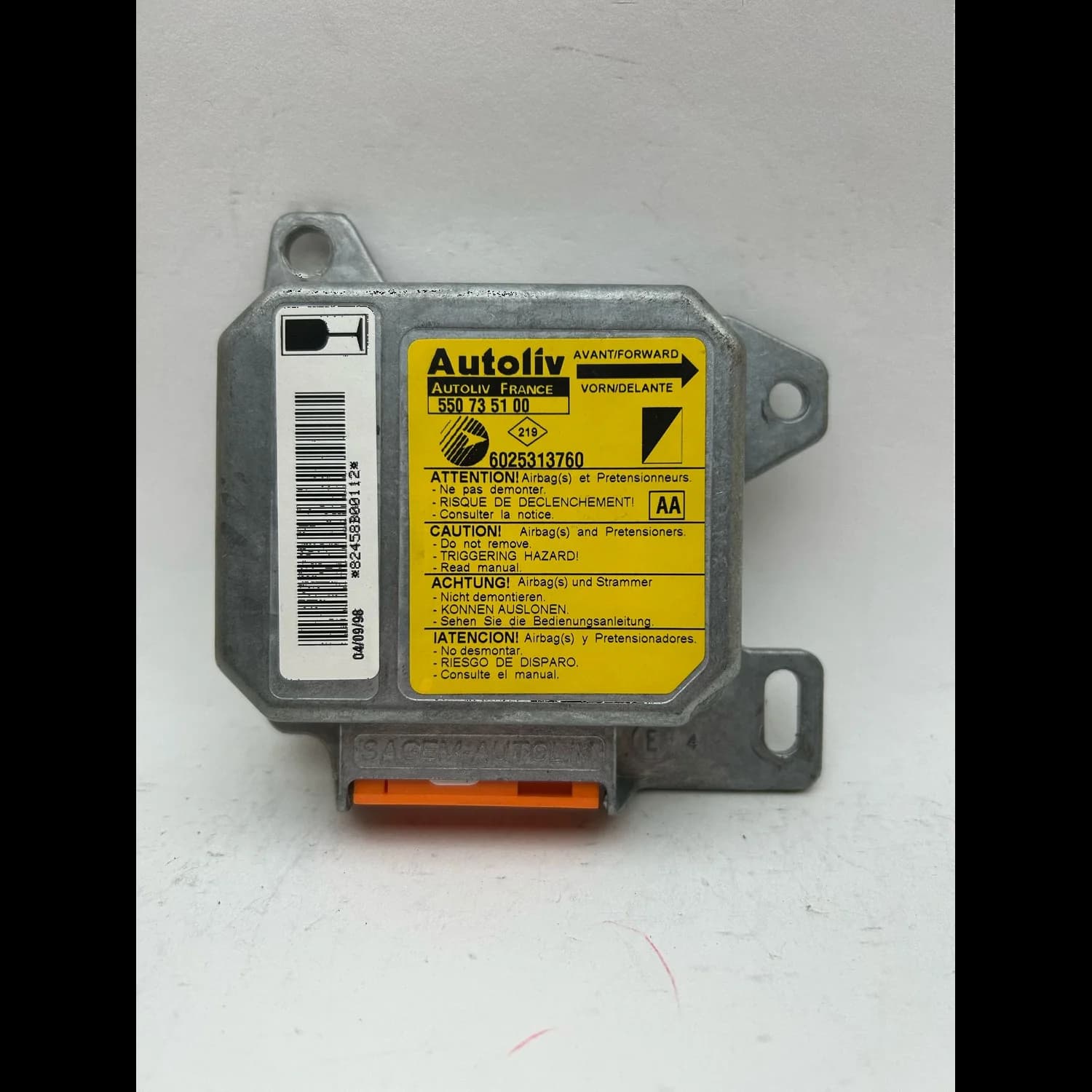 Airbagcomputer 550735100, Etiket