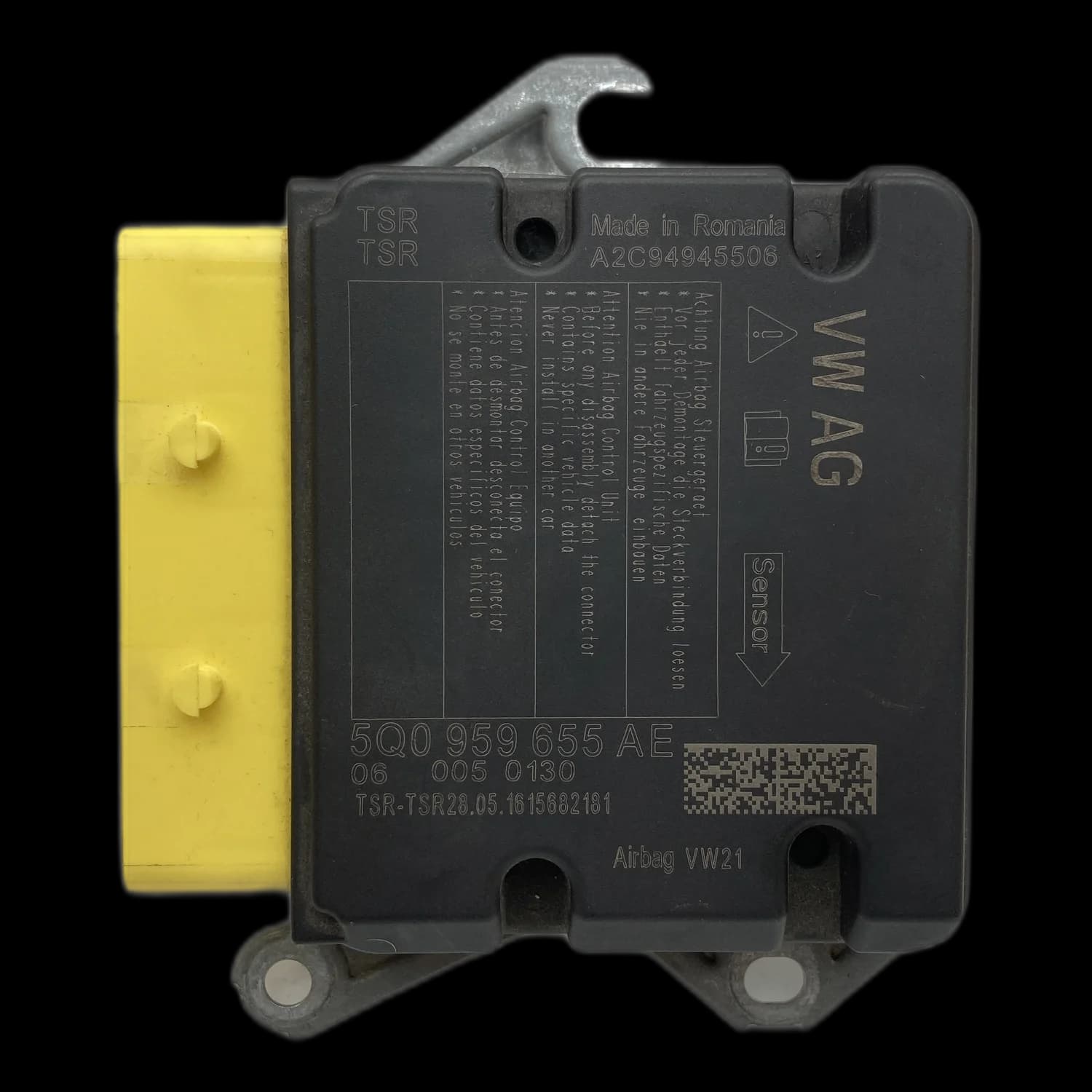 Airbagcomputer 5Q0 959 655 AE, Etiket