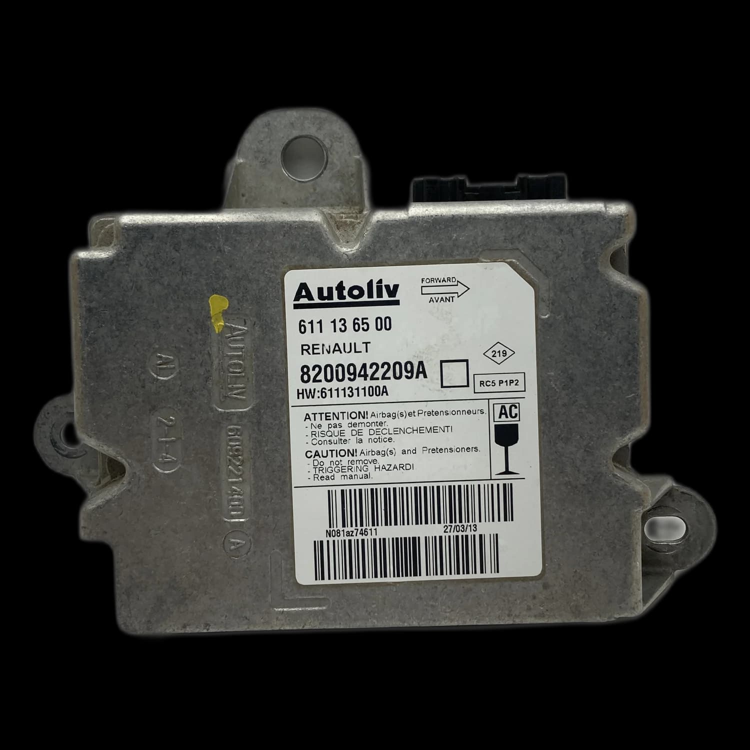 Airbagcomputer 611136500, Etiket