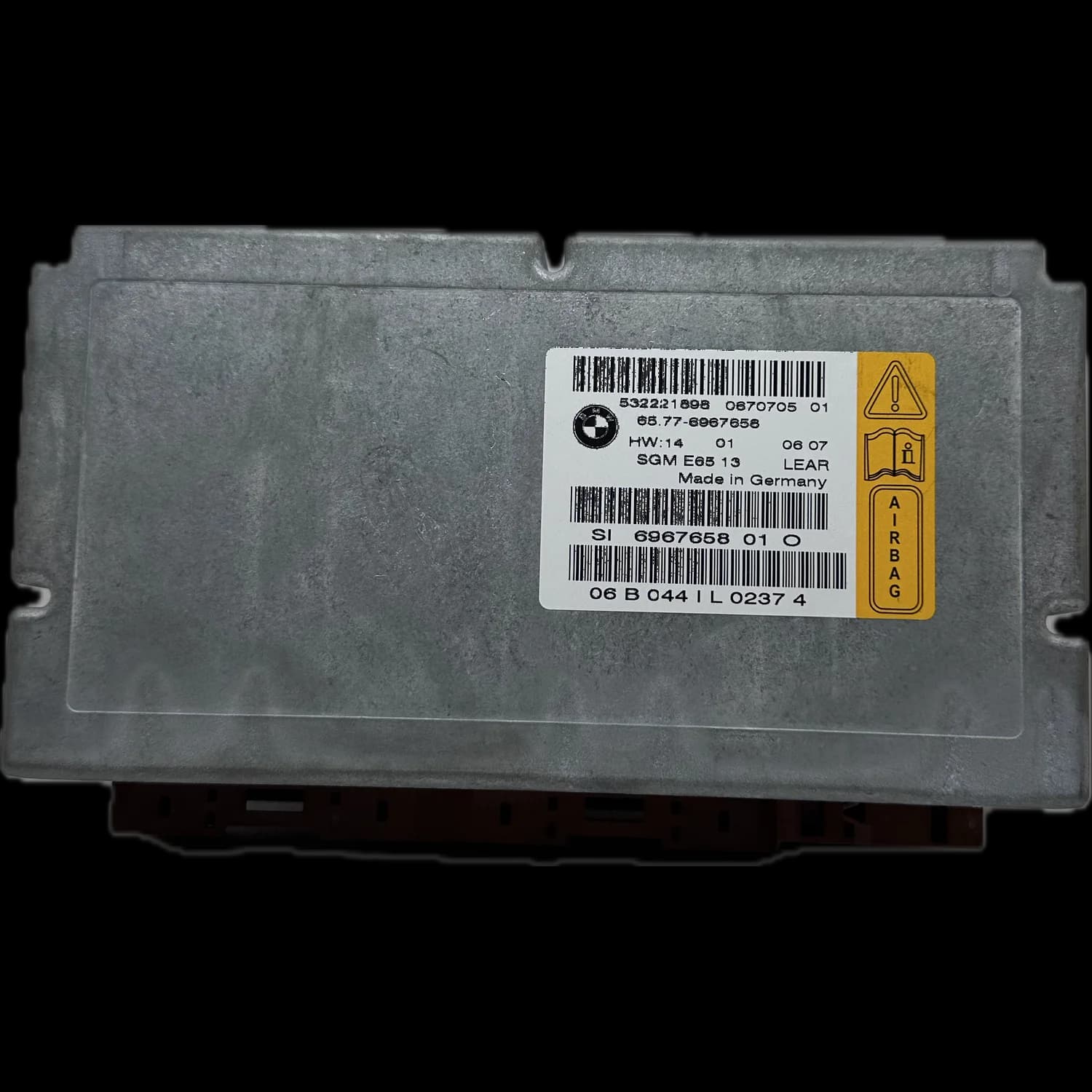 Airbagcomputer 65776967658, Etiket