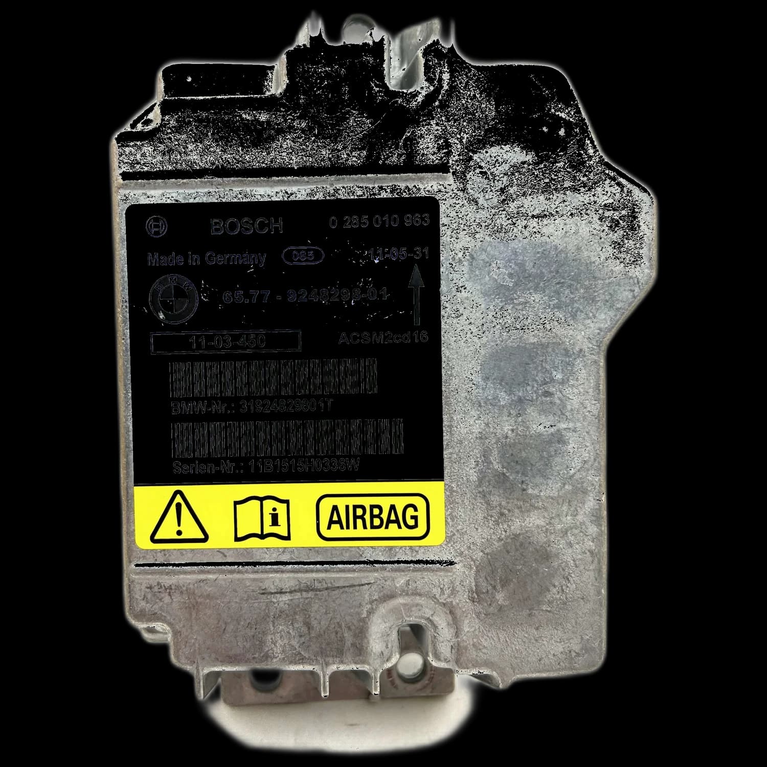 Airbagcomputer 6577924829801, Etiket