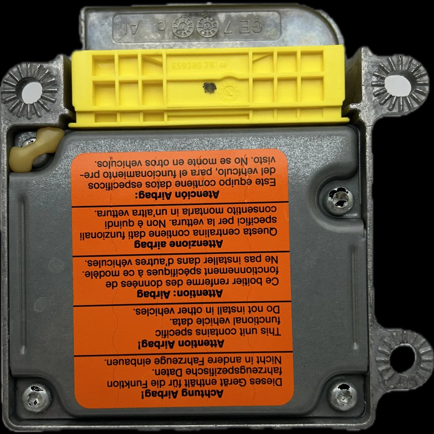 Airbagcomputer 6Q0909605H, Achterkant