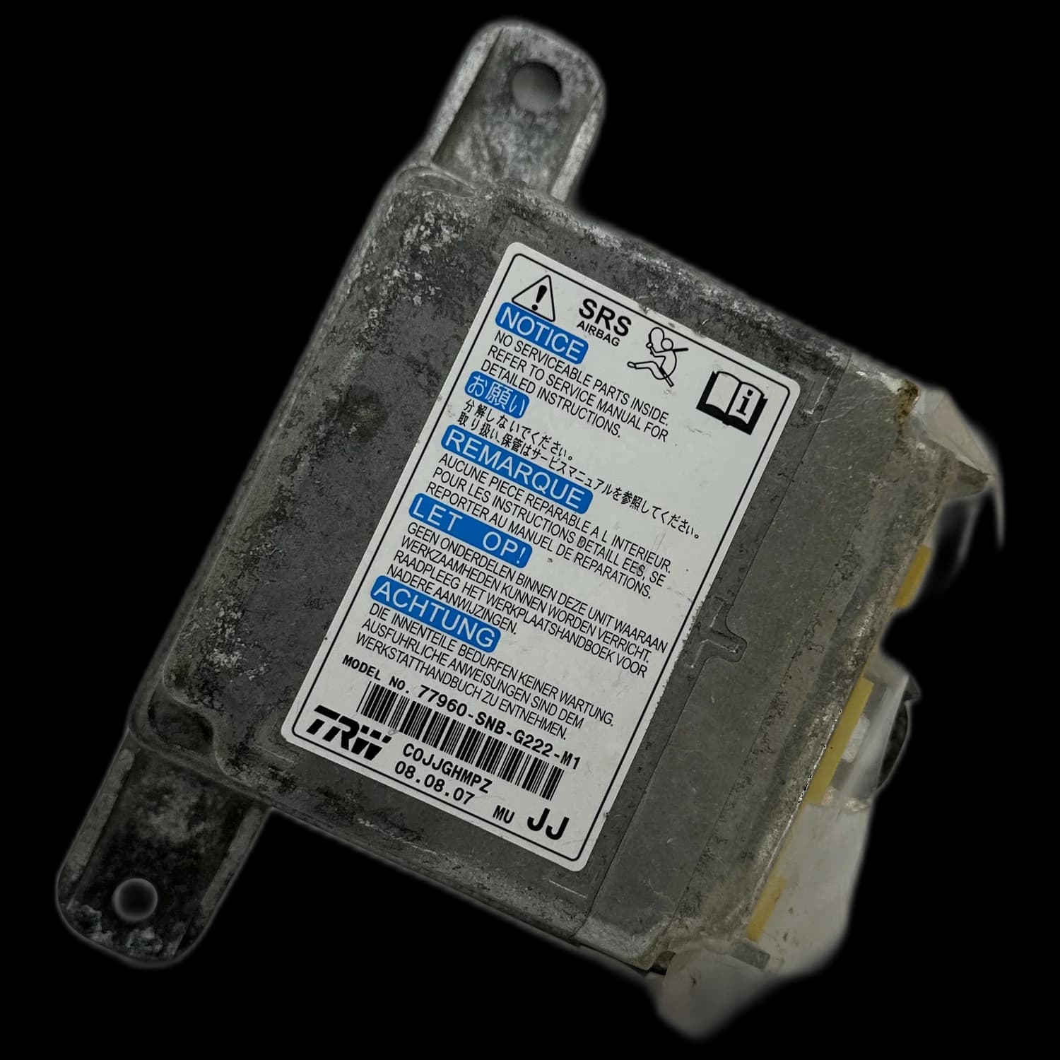 Airbagcomputer 77960-SNB-G222-M1, Etiket
