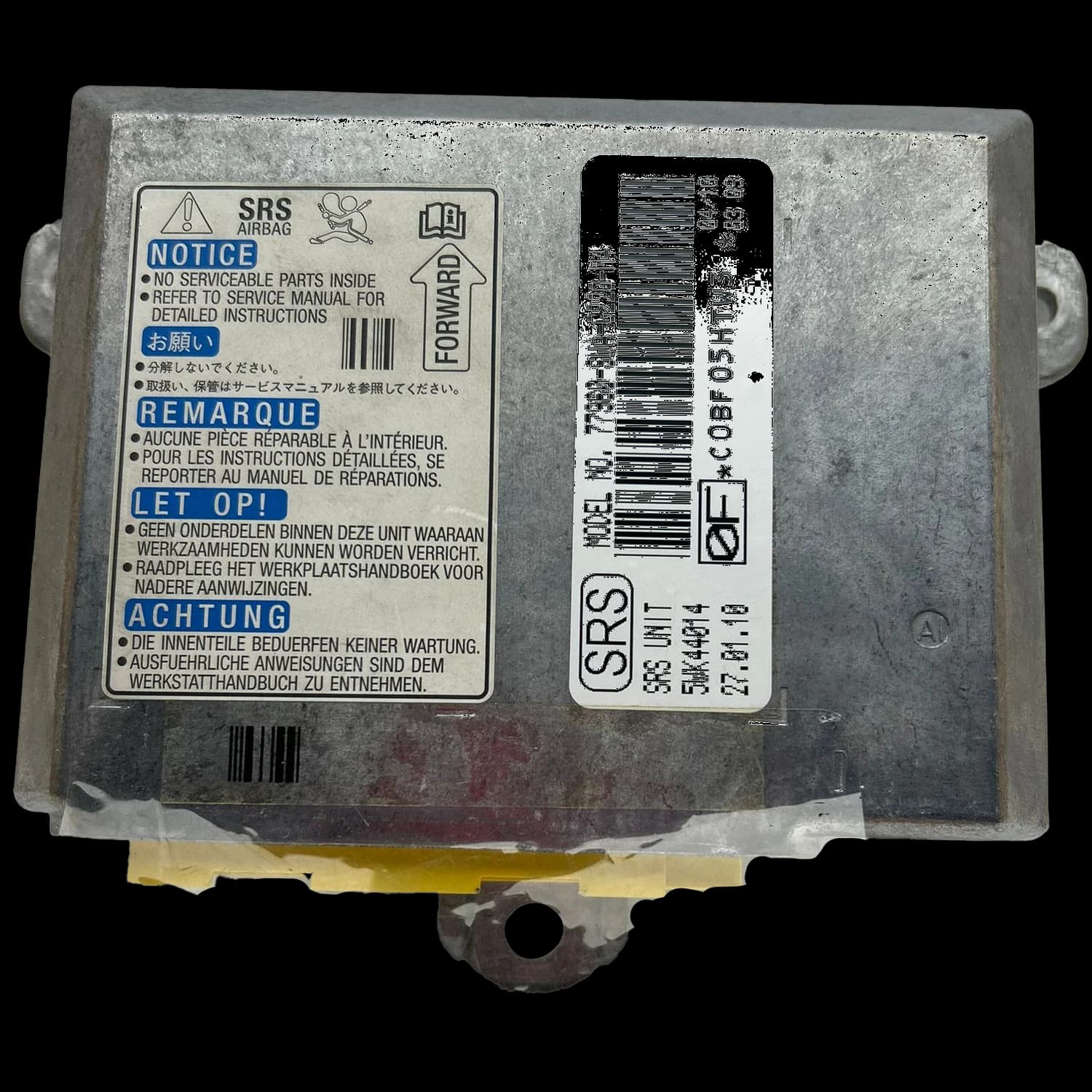 Airbagcomputer 77960-SWA-G220-M4, Etiket