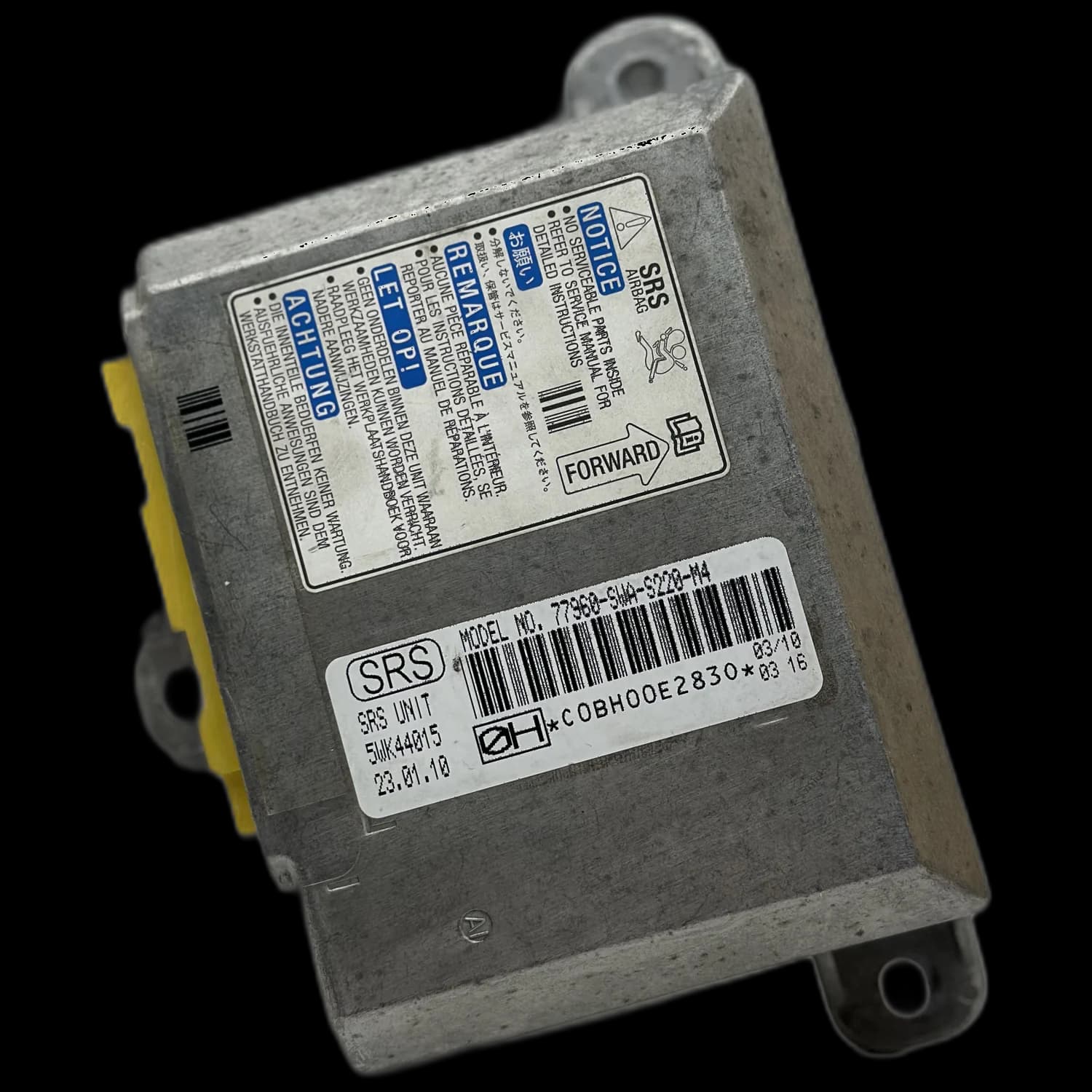 Airbagcomputer 77960-SWA-S220-M4, Etiket