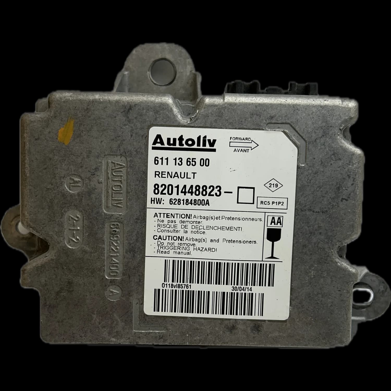 Airbagcomputer 8201448823, Etiket