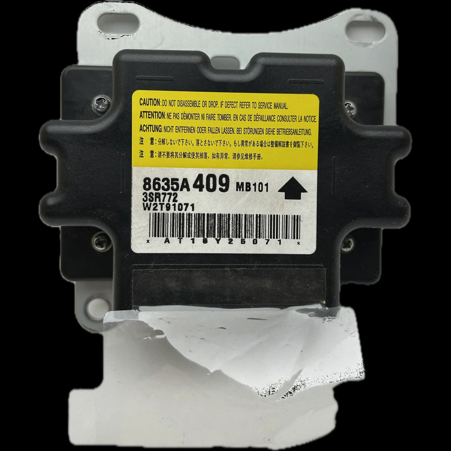 Airbagcomputer 8635A409MB101, Etiket