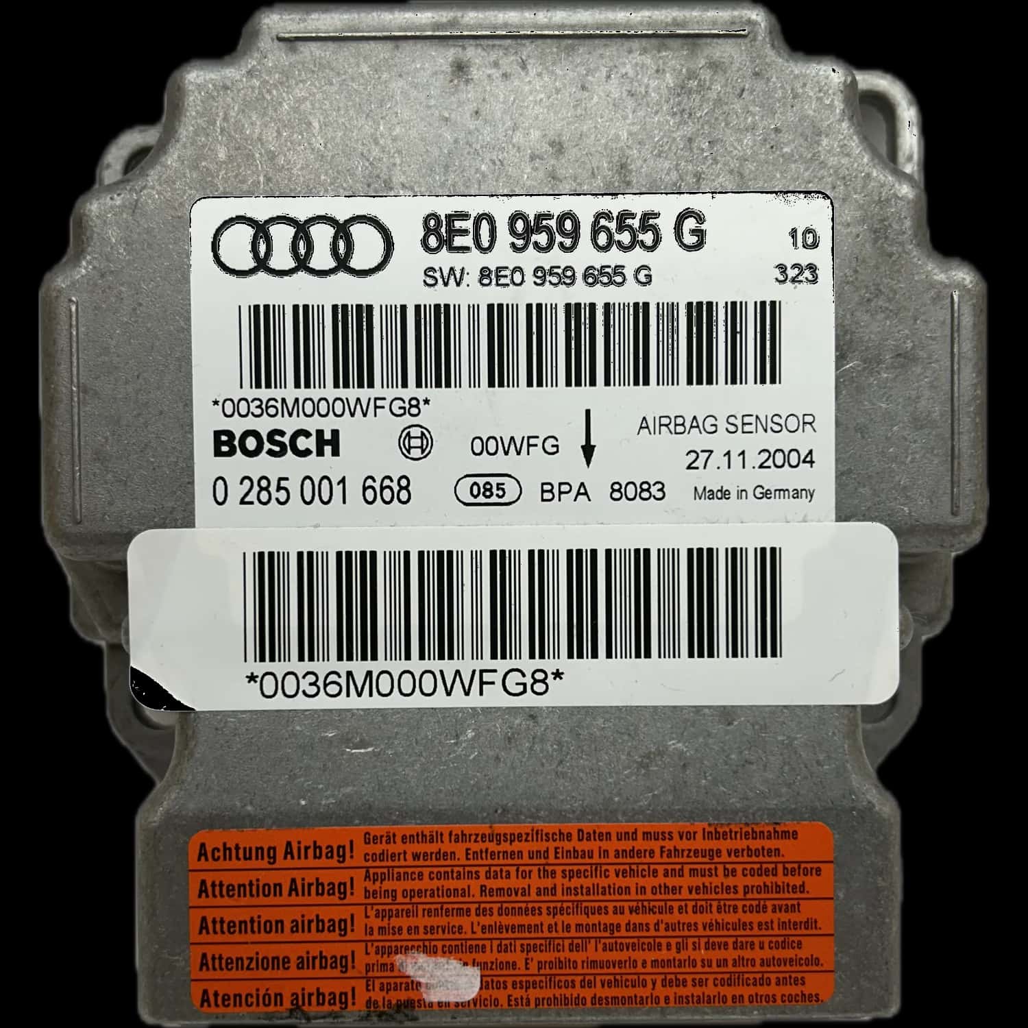 Audi A4 B7 8E airbag-regeleenheid reparatie