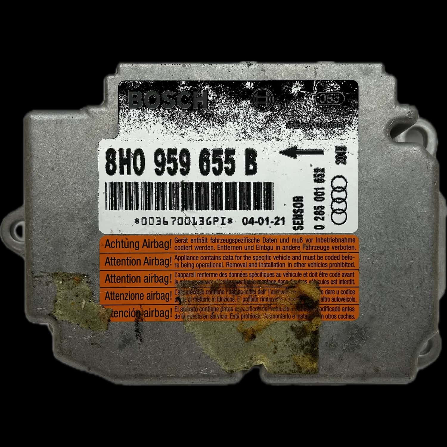 Audi A4 B6 8H Cabrio airbag-regeleenheid reparatie
