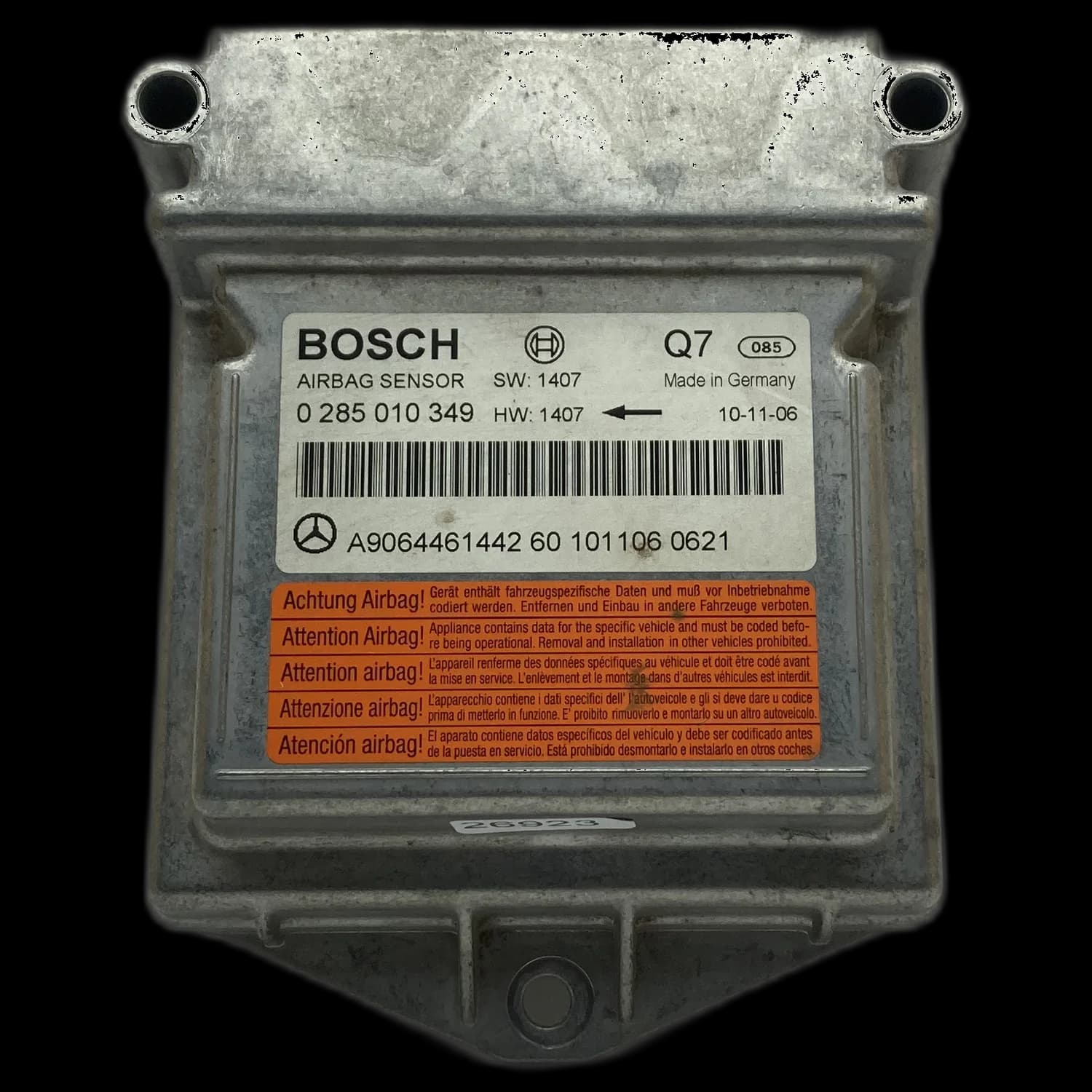 Airbagcomputer A9064461442, Etiket