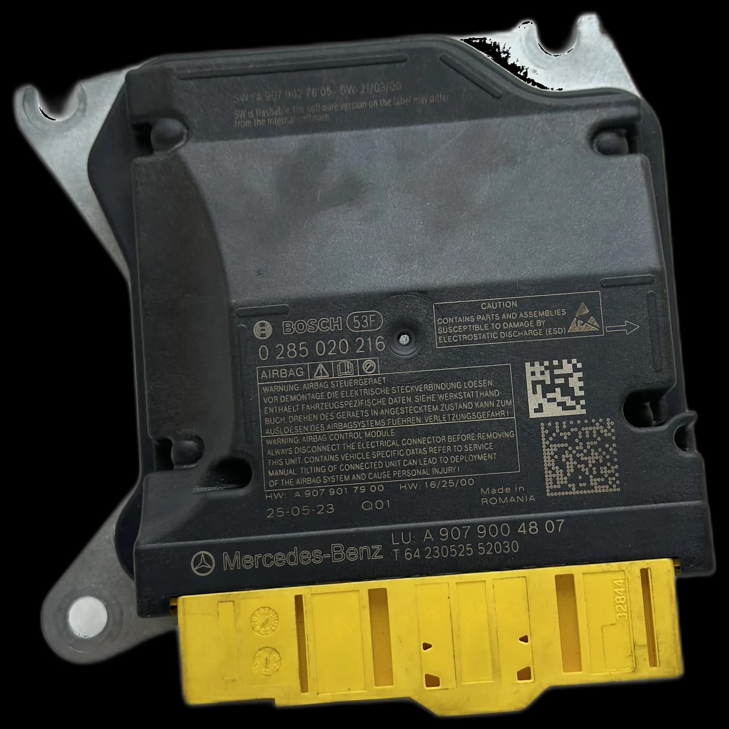 Airbagcomputer A 907 900 48 07, Etiket