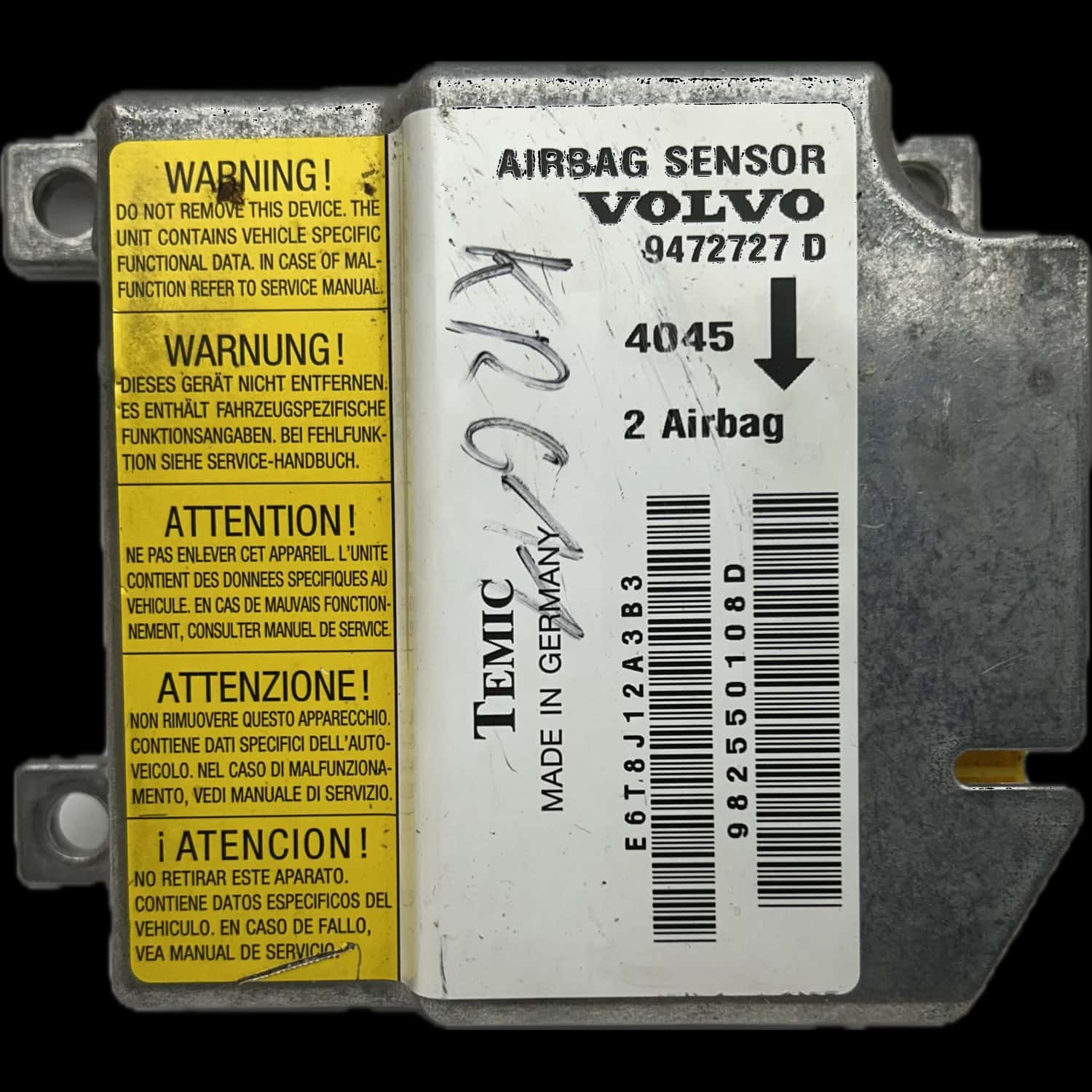 Volvo V70 L P80 Airbag-regeleenheid reparatie