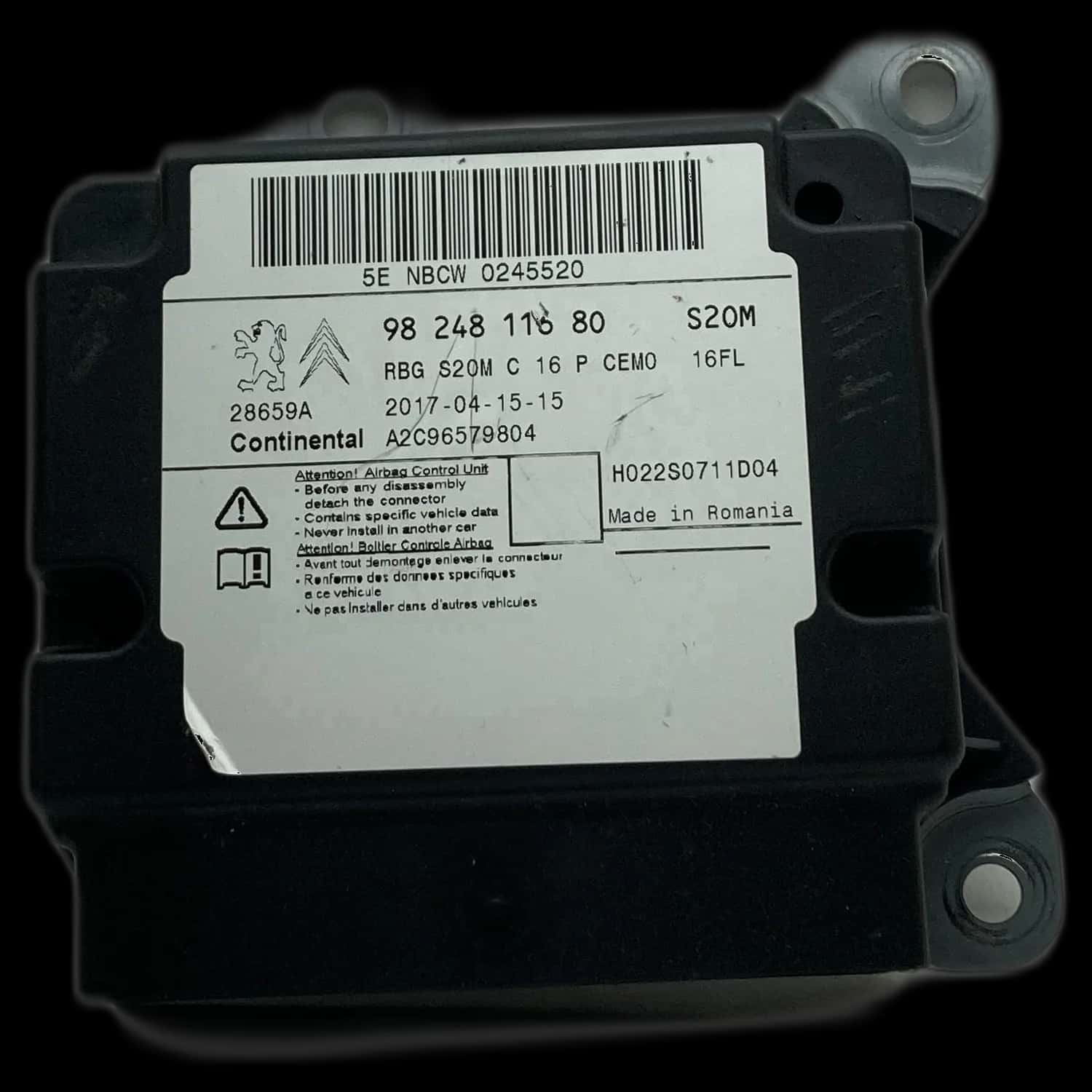 Opel Grandland B airbag-regeleenheid reparatie