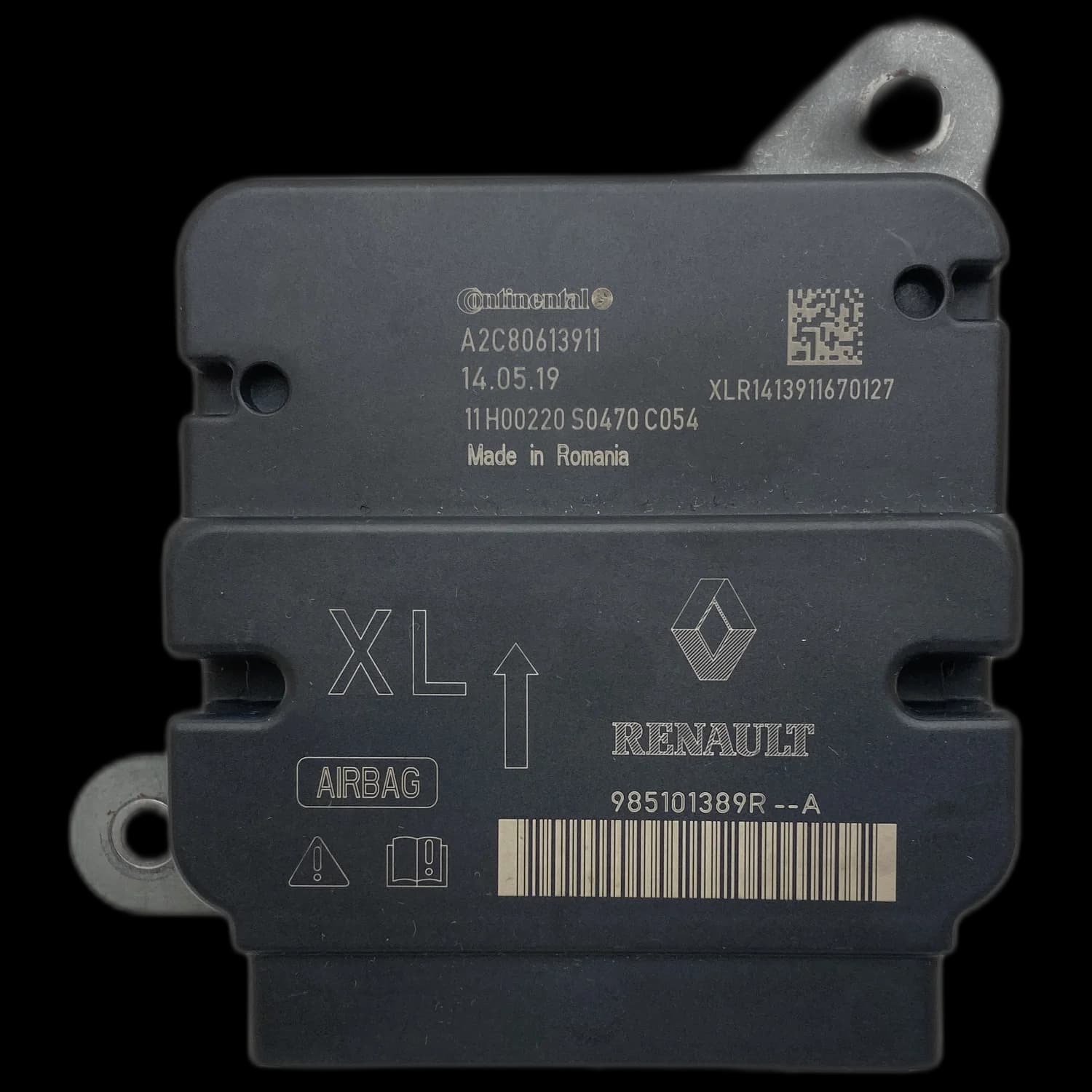 Airbagcomputer 985101389R, Etiket