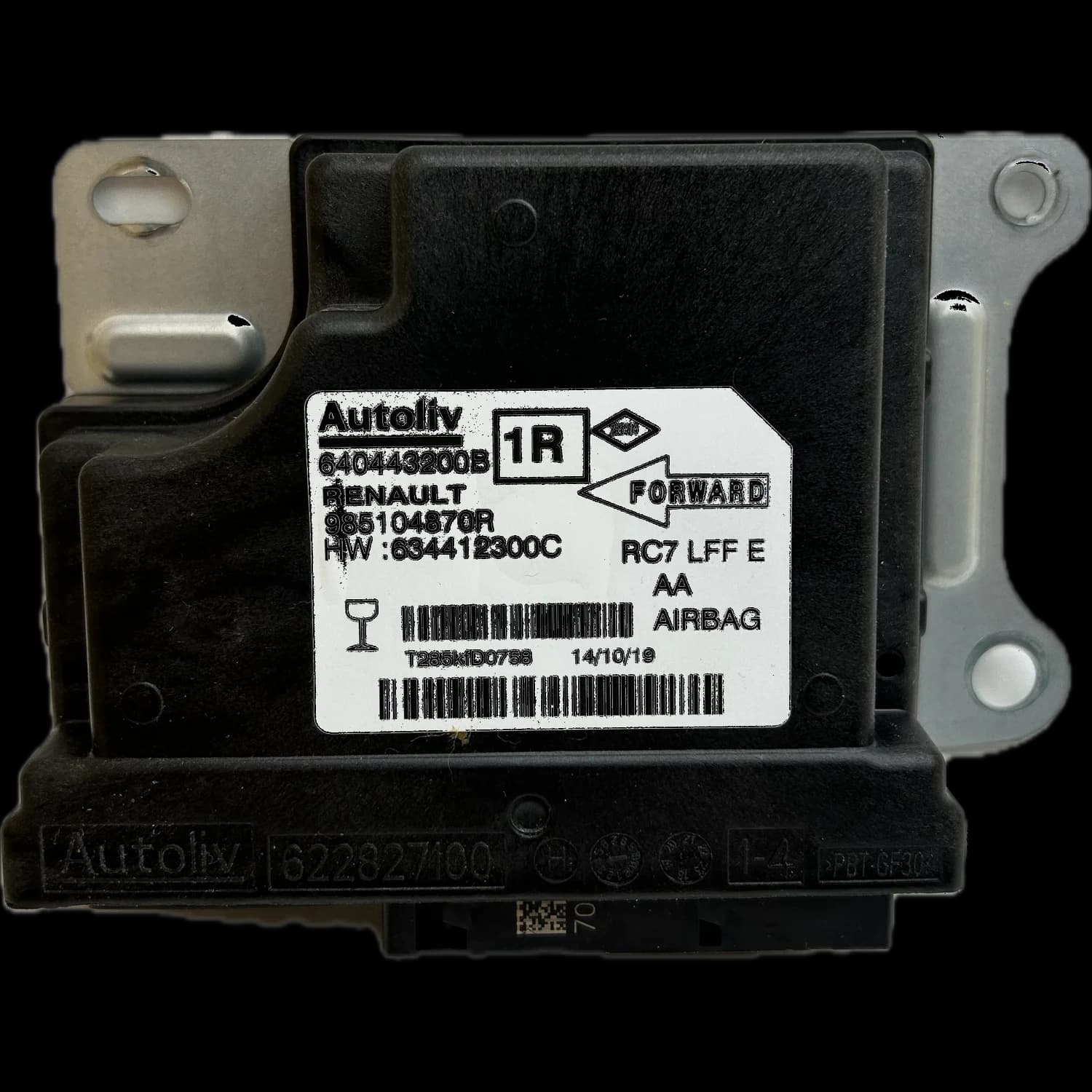 Airbagcomputer 985104870R, Etiket