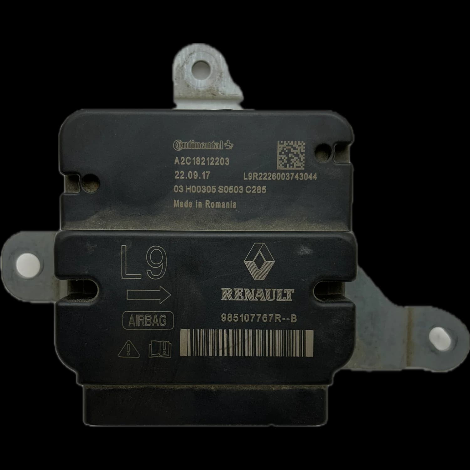 Airbagcomputer 985107767R, Etiket