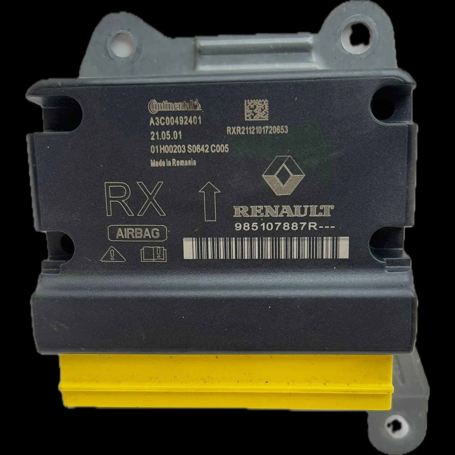 Airbagcomputer 985107887R, Etiket