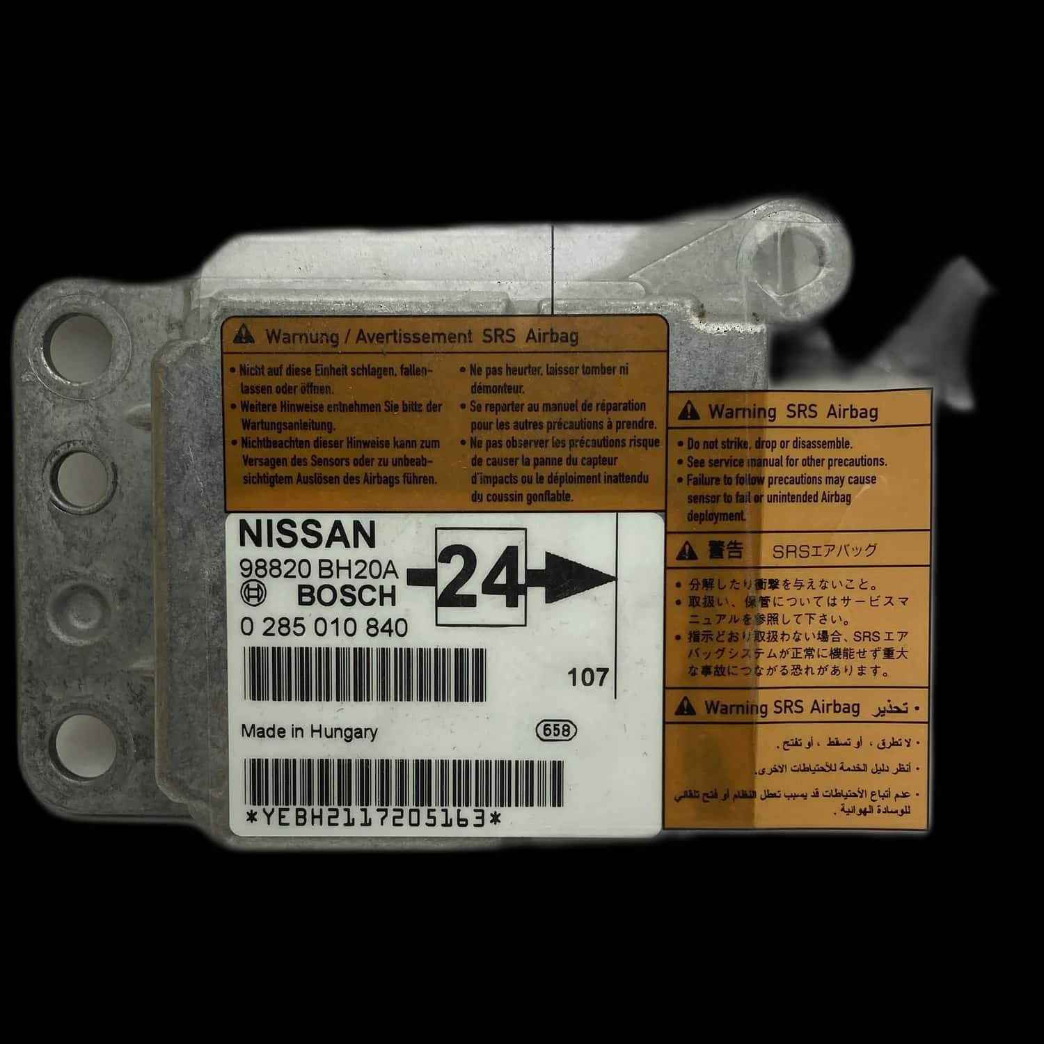 Nissan Note E11 airbag-regeleenheid reparatie