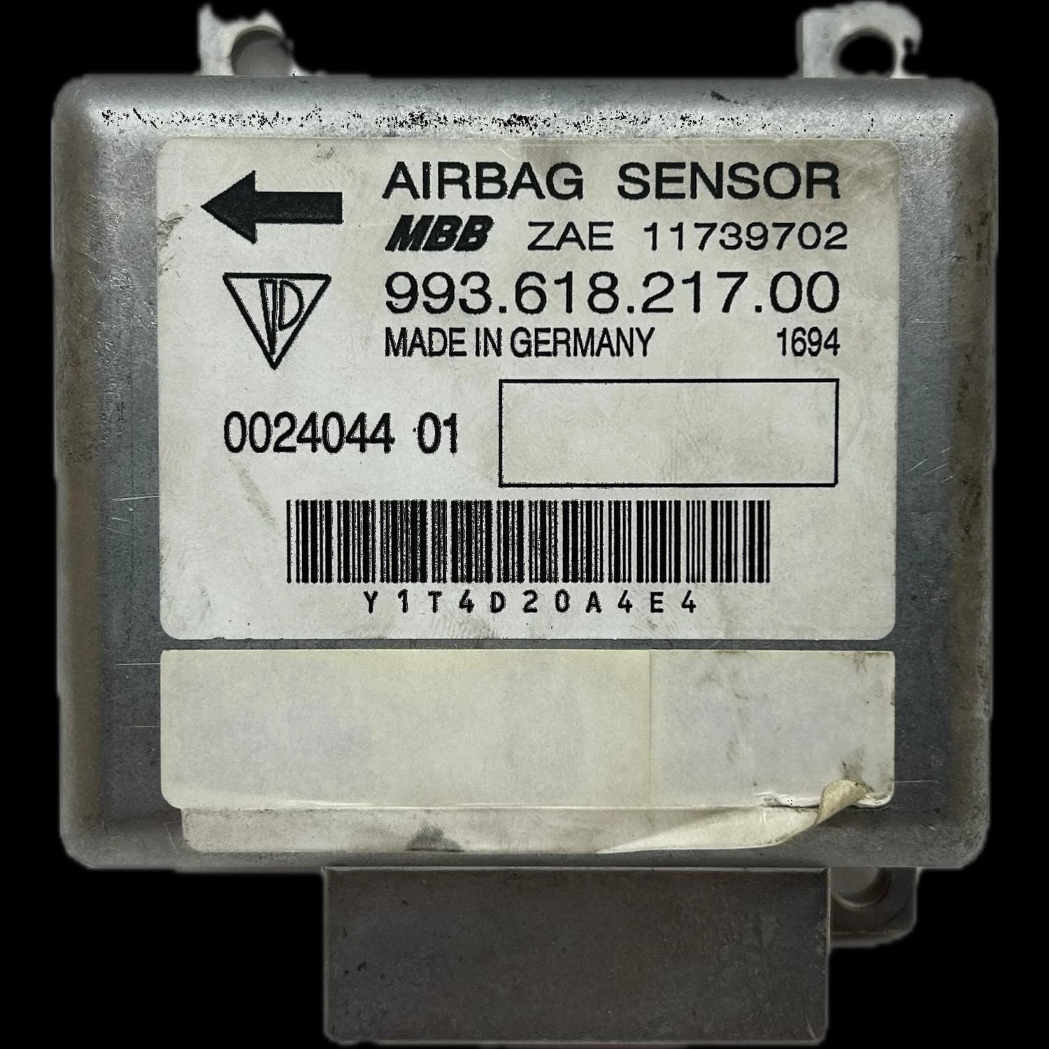 Airbagcomputer 993.618.217.00, Etiket