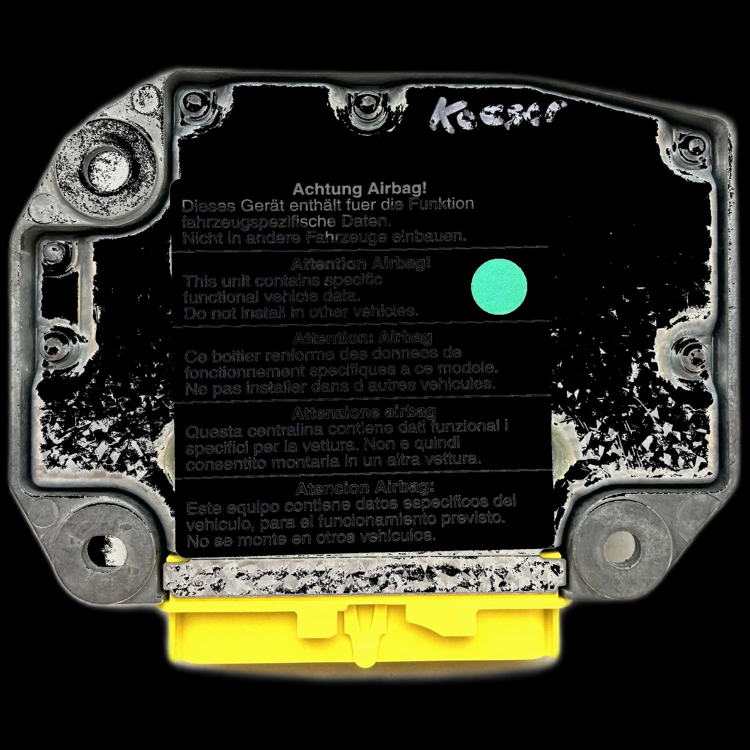 Airbagcomputer 99761821708, Achterkant