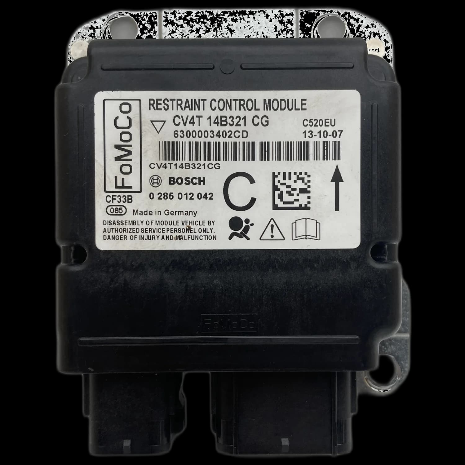 Airbagcomputer CV4T 14B321 CG, Etiket