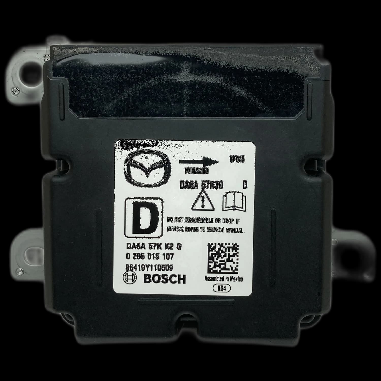 Airbag-regeleenheid DA6A 57K30 D, Etiket