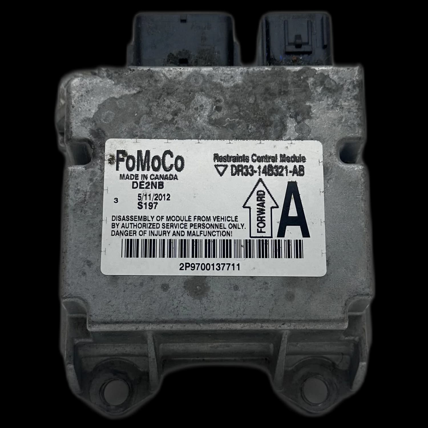 Airbagcomputer DR33-14B321-AB, Etiket