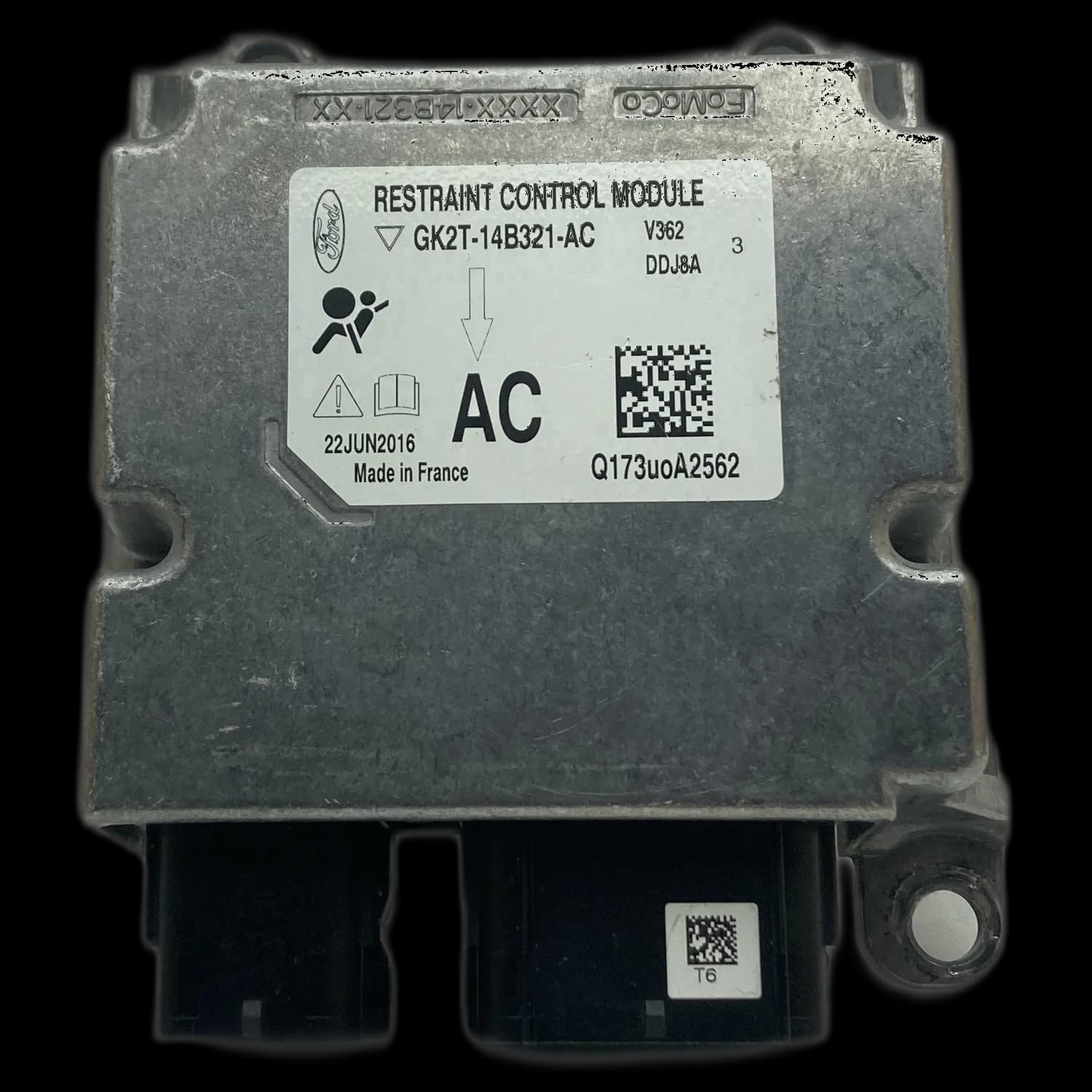 Airbagcomputer GK2T-14B321-AC, Etiket