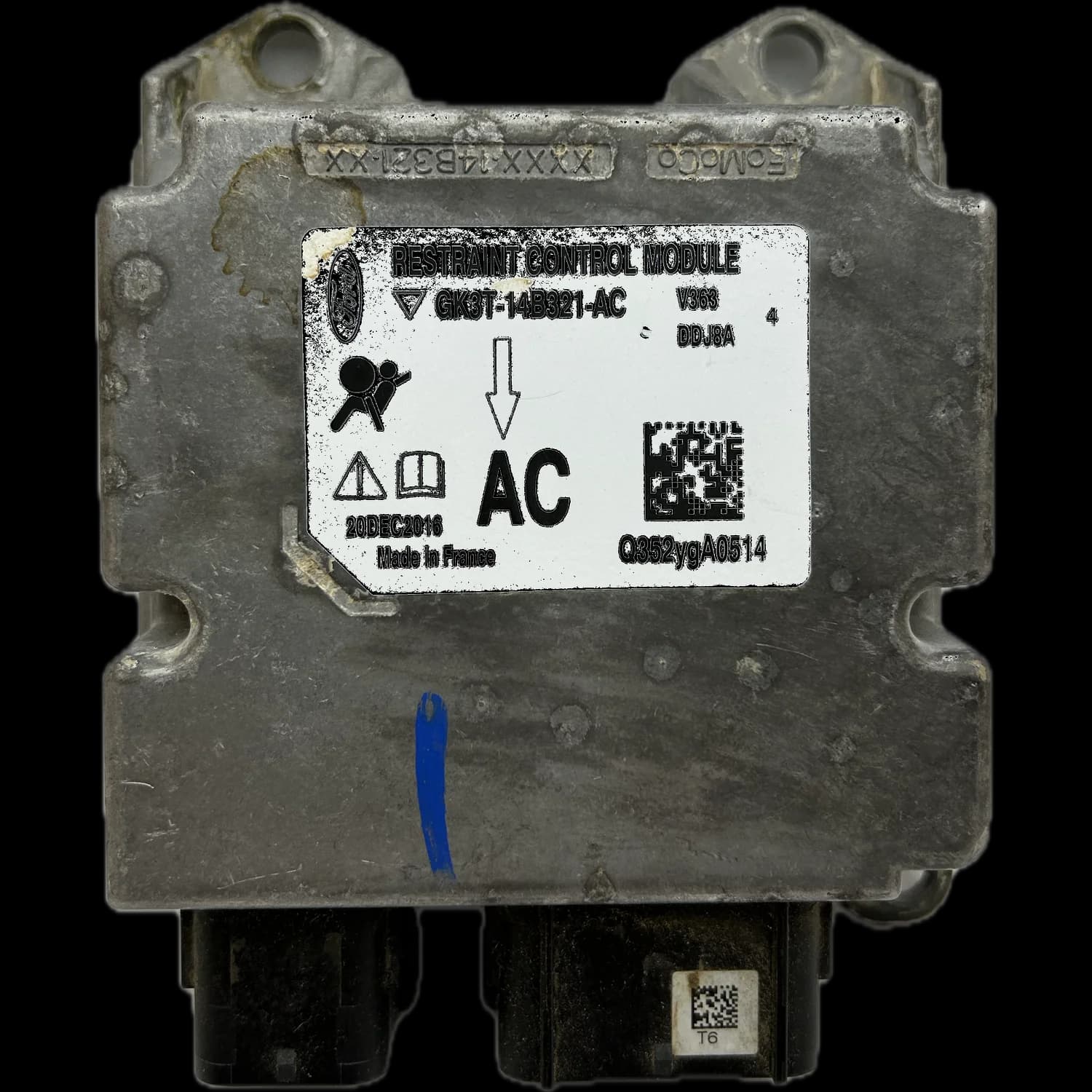 Airbagcomputer GK3T-14B321-AC, Etiket