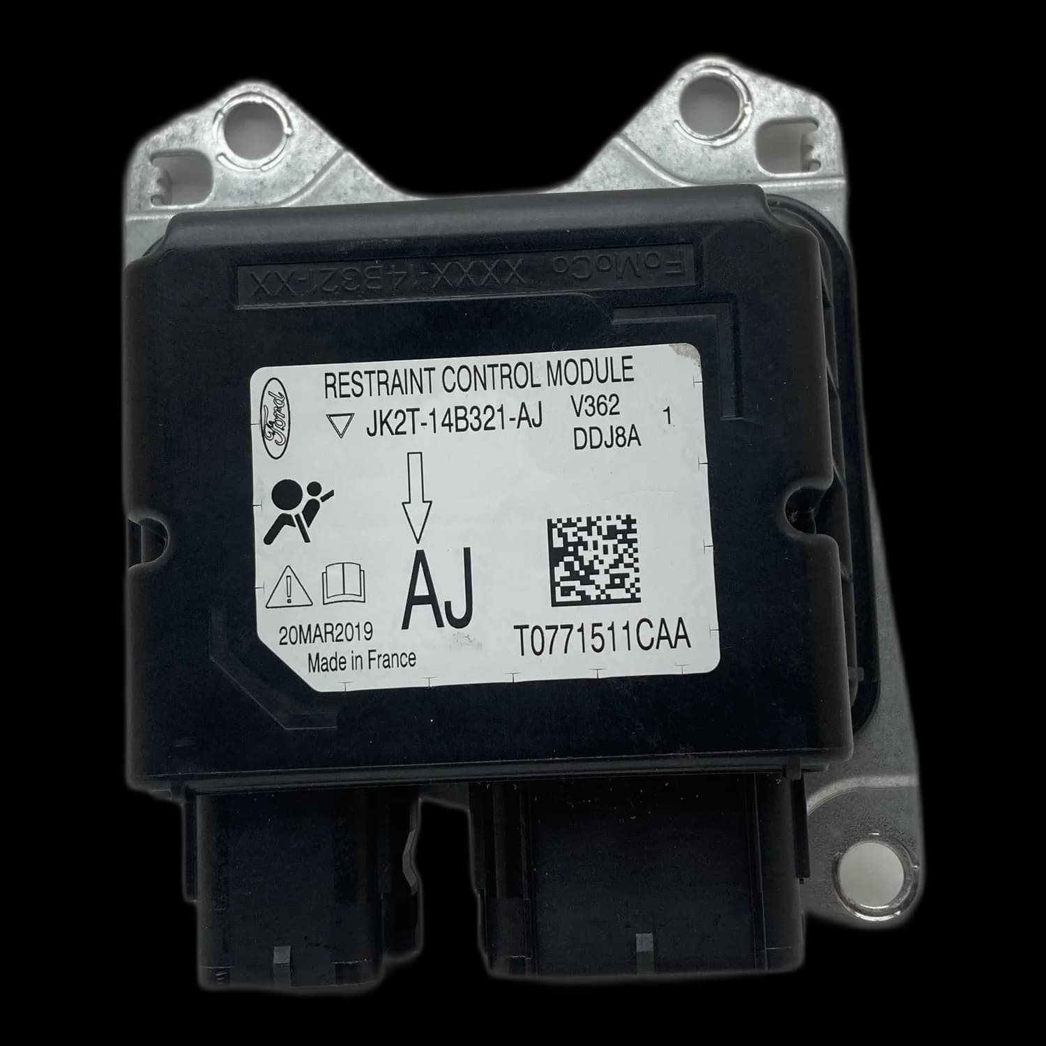Airbagcomputer JK2T-14B321-AJ, Etiket