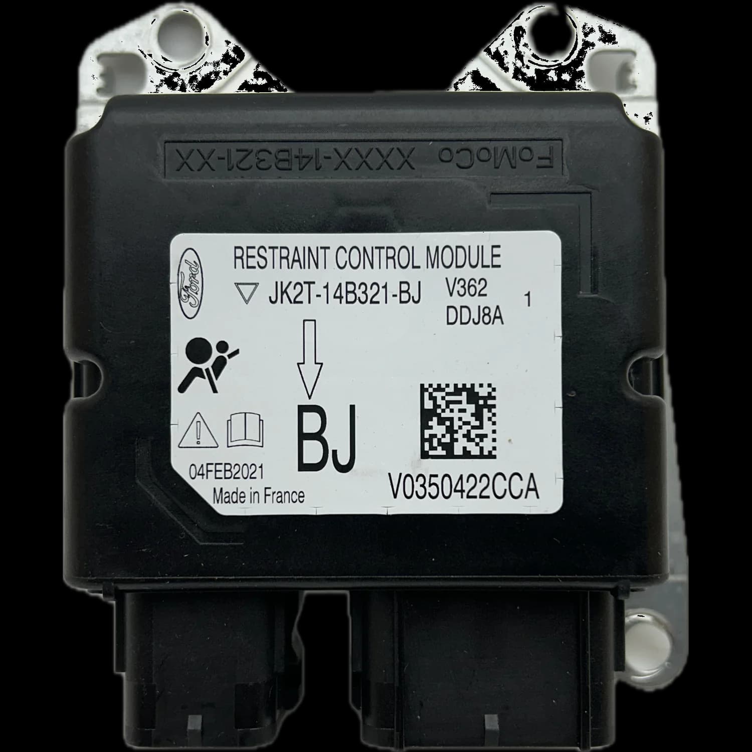 Airbagcomputer JK2T-14B321-BJ, Etiket