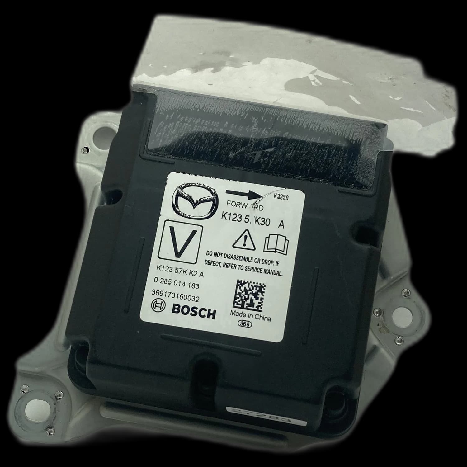 Airbagcomputer K123 57K30 A, Etiket