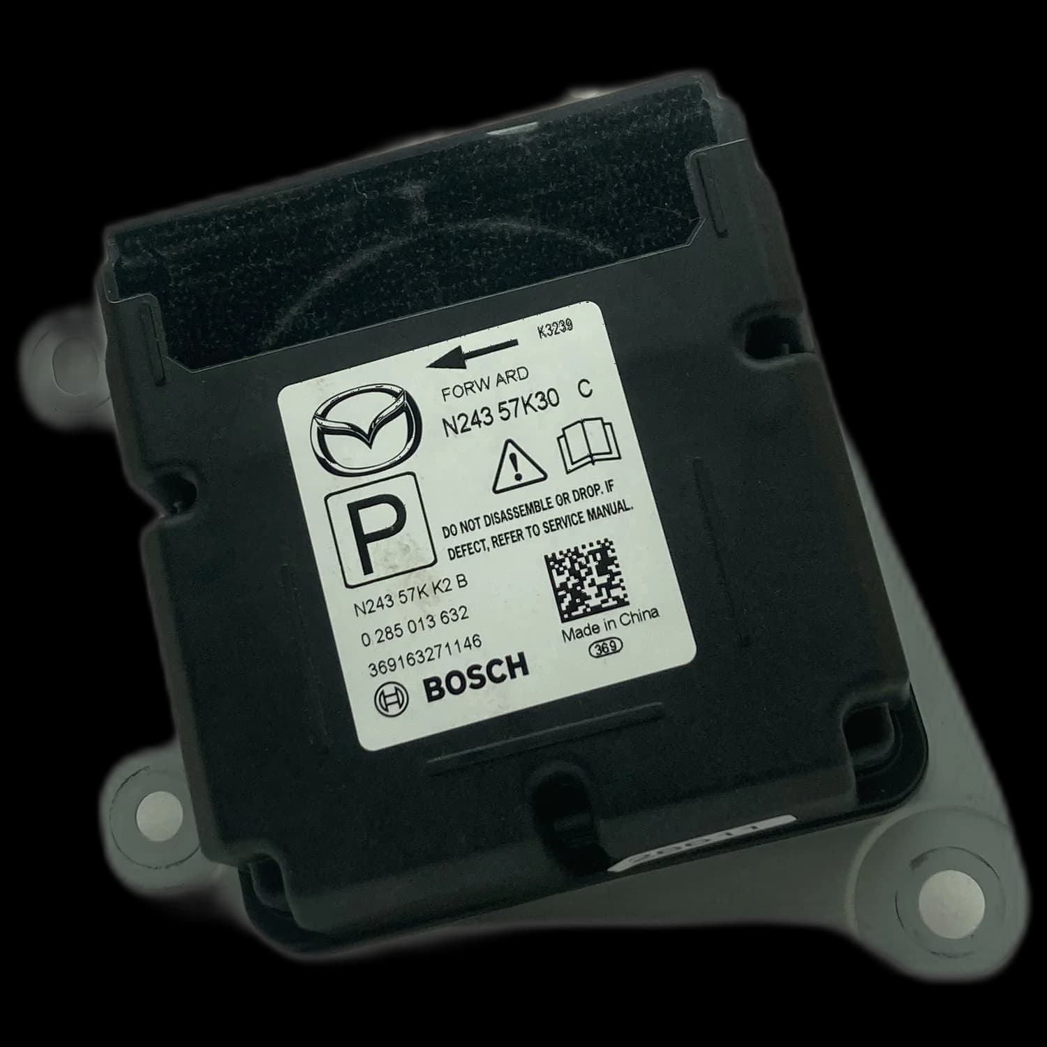 Airbagcomputer N243 57K30 C, Etiket