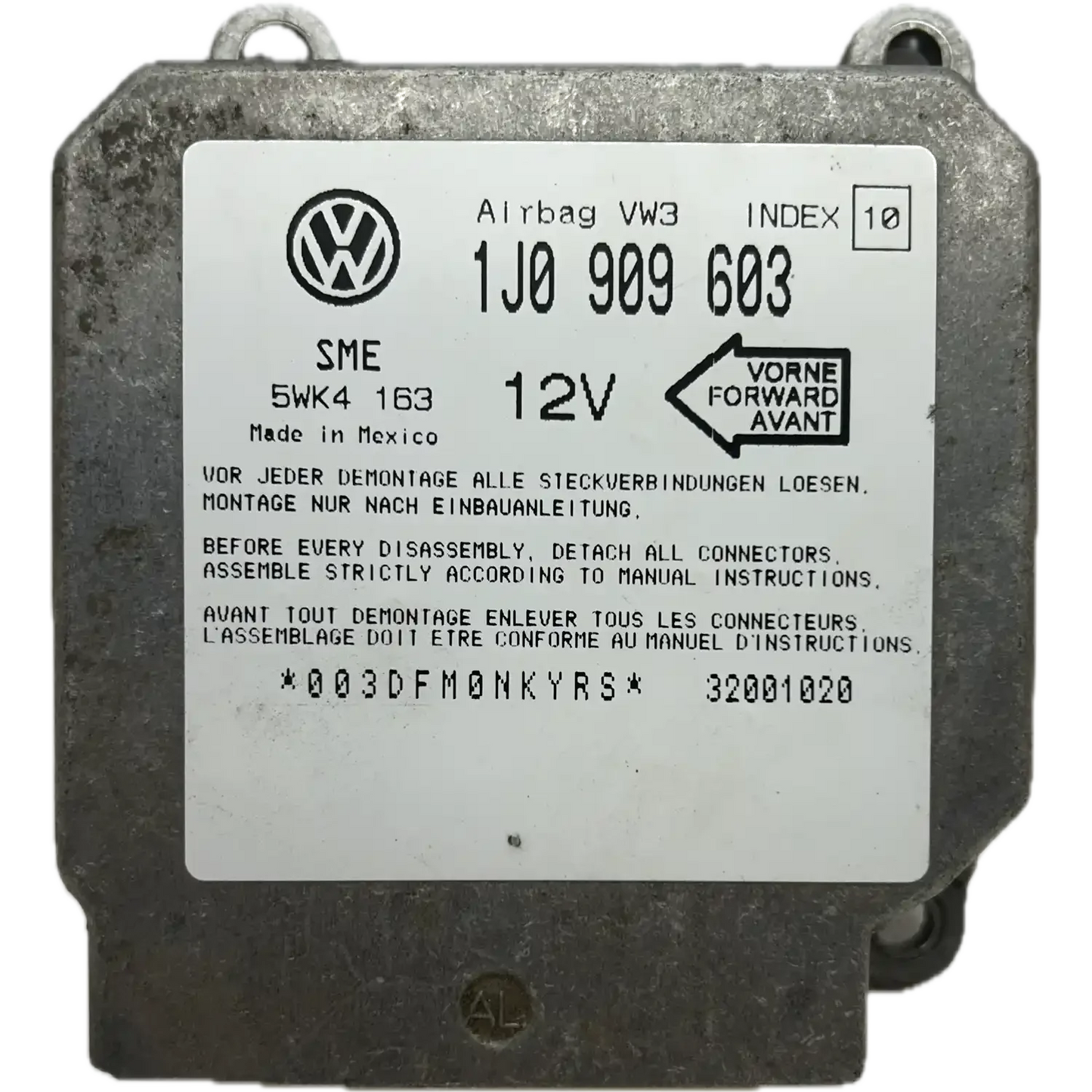 1J0 909 603 airbag-regeleenheid vervangingsdeel