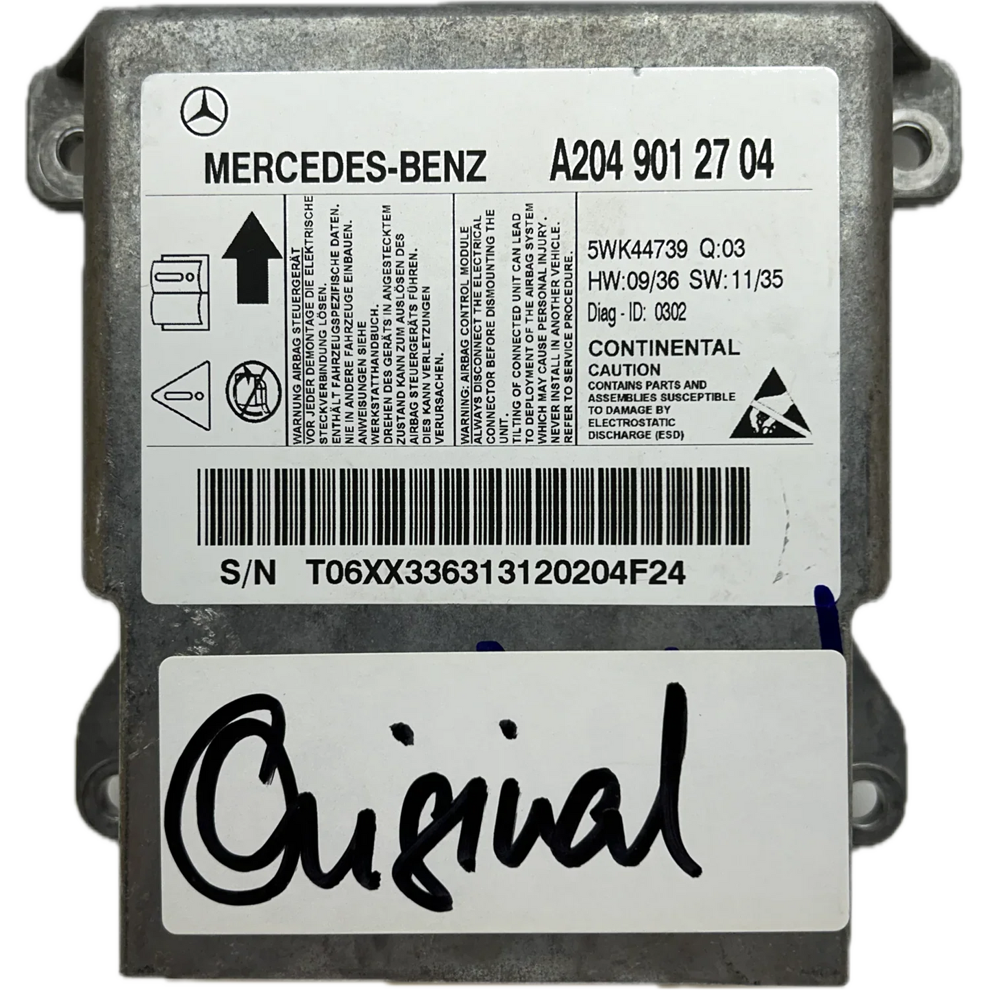 Mercedes-Benz C-Klasse C204 Coupé Airbag-Steuergerät Reparatur