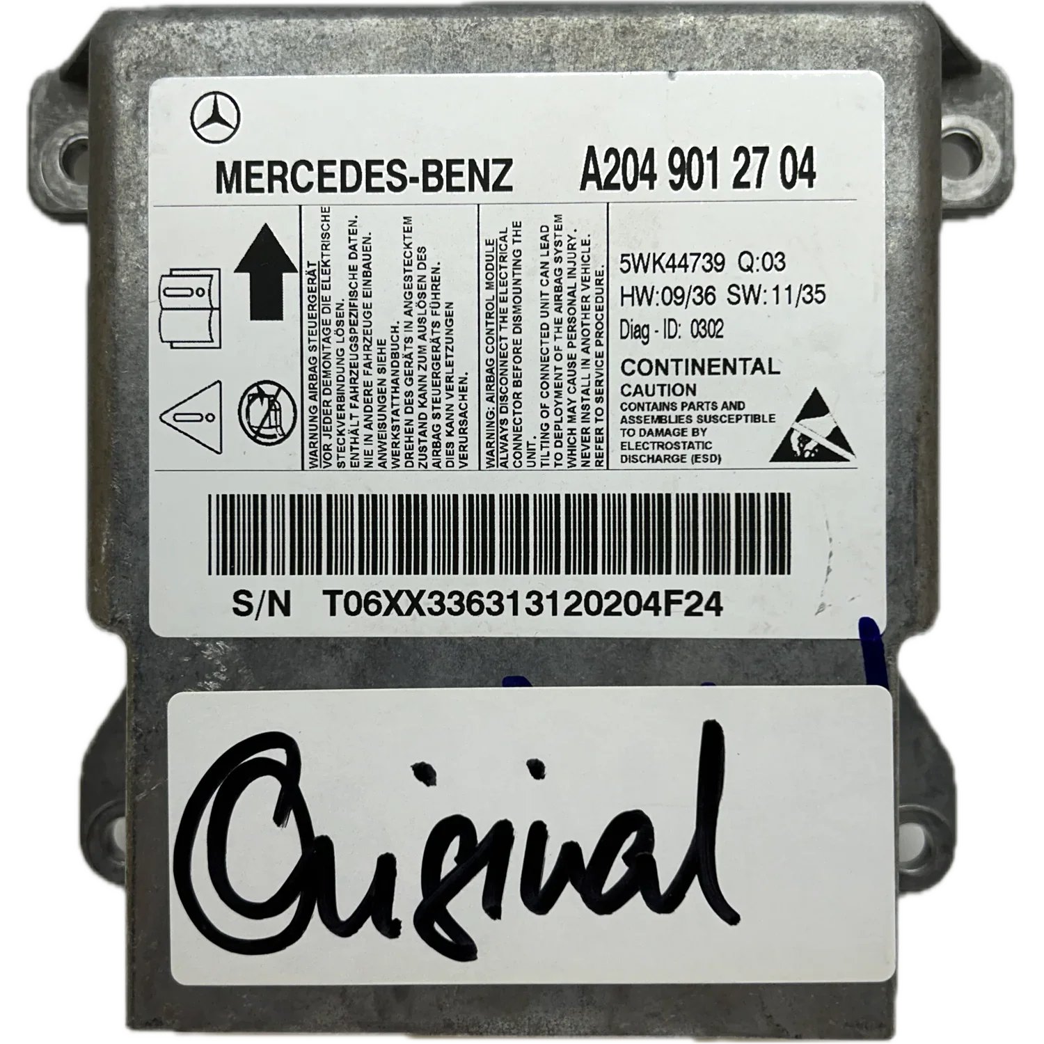 Mercedes-Benz C-Klasse C204 Coupé Airbag-Steuergerät Reparatur